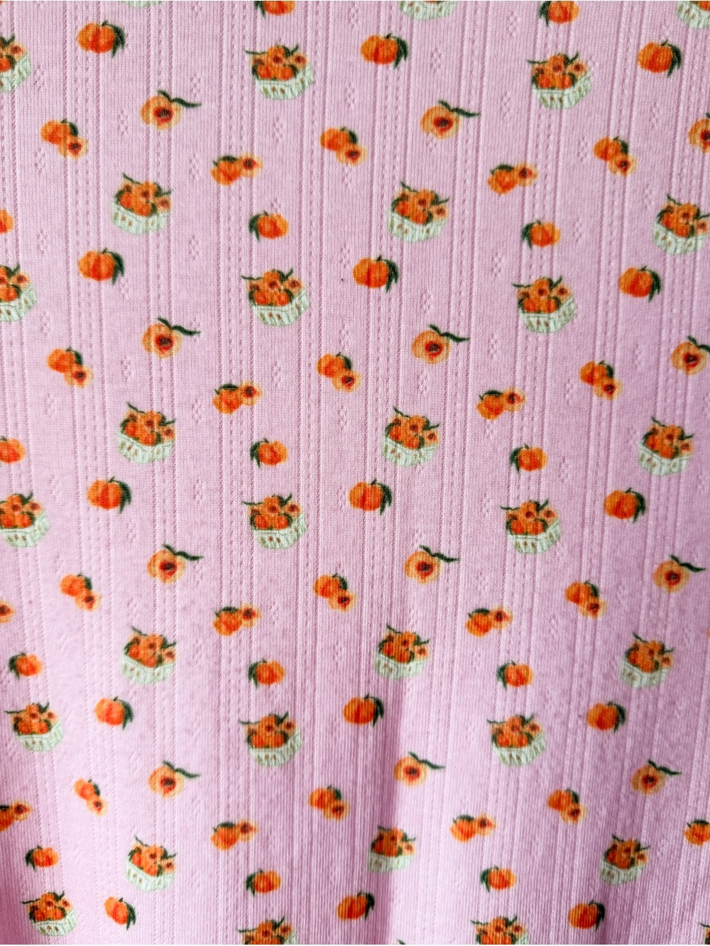 Pink Floral Ribbed Crop Tee - Picture 3 of 4